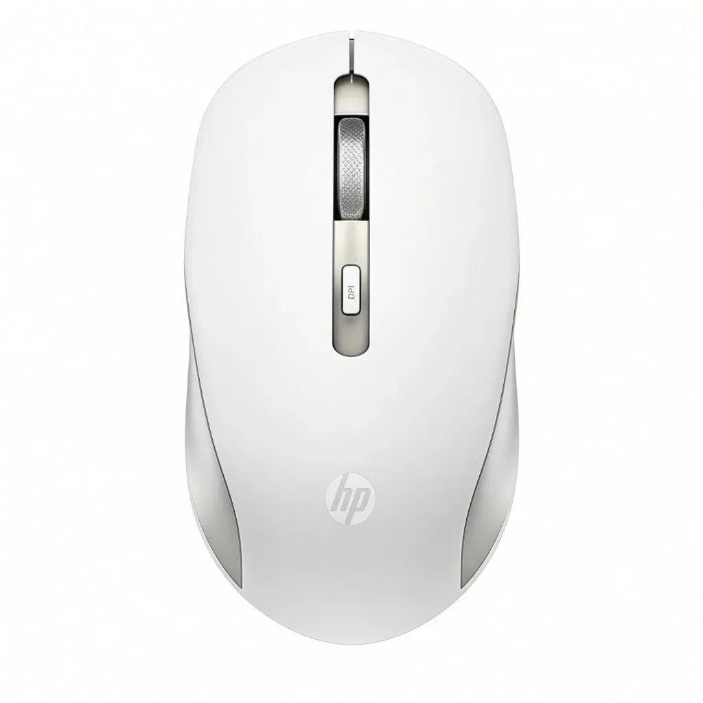 Mouse inalámbrico silencioso HP S1000 Plus, diseño portátil, conexión estable de 2.4GHz.