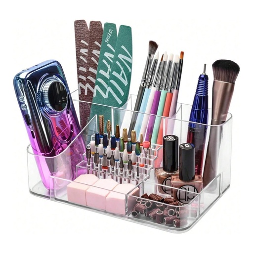 Organizador de herramientas de uñas ABS con 28 agujeros