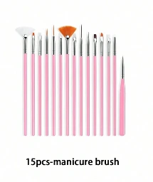 Set de 15 piezas de herramientas de arte de uñas.