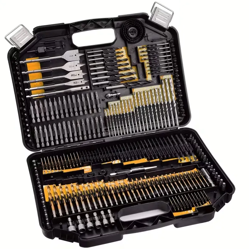 Juego de 246 Piezas de Brocas MAISSBATEL para Madera Metal Albañilería y Puntas de Destornillador en Estuche