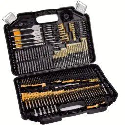 Juego de 246 Piezas de Brocas MAISSBATEL para Madera Metal Albañilería y Puntas de Destornillador en Estuche