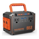 Estación de Energía Portátil MARBERO 88.8Wh – 2 Tomas CA, USB QC3.0/PD, Linterna LED y Compatible con Panel Solar 30W para Camping y Emergencias