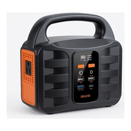 Estación de Energía Portátil SBAOH 300W 296Wh – Carga Rápida, Puerto USB-C, DC y Linterna LED para Camping y Emergencias (Naranja)