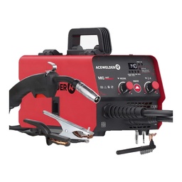 Máquina de Soldar MIG 110V 3 EN 1 con Hélice de Soldadura, Soldadura Mig/Arc/Lift TIG, Inversor, Soldadora Sin Gas, Máquina de Soldadura Síncrona con 1 Libra de Alambre de Soldadura y Soplete MIG IP21S