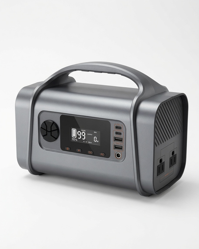 Estación de Energía Portátil 296Wh 200W Pico 400W Batería Litio AC 110V USB-C PD 60W Luz LED Solar Camping RV