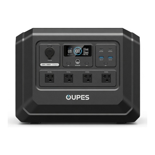 Estación de Energía Portátil OUPES Mega 1 Lite 1024Wh 1800W – Batería LiFePO4, 4 Tomas CA, USB-C 140W, Carga Completa en 46 Min y UPS 20ms
