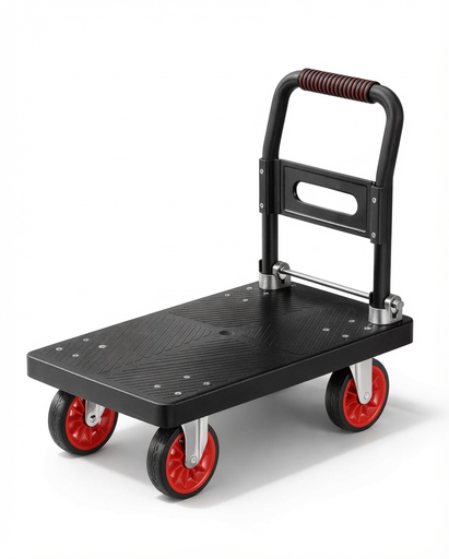 Carro Plataforma Plegable de Alta Resistencia 680 lb – Carretilla de Mano con Correa para Almacén, Jardín y Mudanzas
