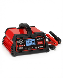 Cargador Inteligente de Batería para Auto LVYUAN 40Amp, Cargador Automotriz 12V/24V, Mantenedor de Baterías de Plomo-Ácido y LiFePO4 con Pantalla LCD, Cargador de Mantenimiento, para Cortacésped, Motocicleta, AGM, STD, Gel, EFB, etc