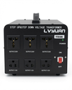 Transformador Convertidor de Voltaje LVYUAN 5000W Step Up/Step Down – 110V-120V a 220V-240V o Viceversa con 6 Tomas y Protección Automática