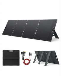 Panel Solar Portátil LVYUAN 400W Plegable – Eficiencia 23%, Mono Cristalino con 4 Soportes y Cable 3M (MC4 a DC5521/XT60) para Camping y RV