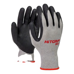 30 Pares Talla M de Guantes de Seguridad de Trabajo Nylon con Recubrimiento de Espuma de Nitrilo HITGRIP 300 – Antideslizantes, Transpirables, Compatibles con Pantalla Táctil, para Jardinería, Mecánica y Construcción