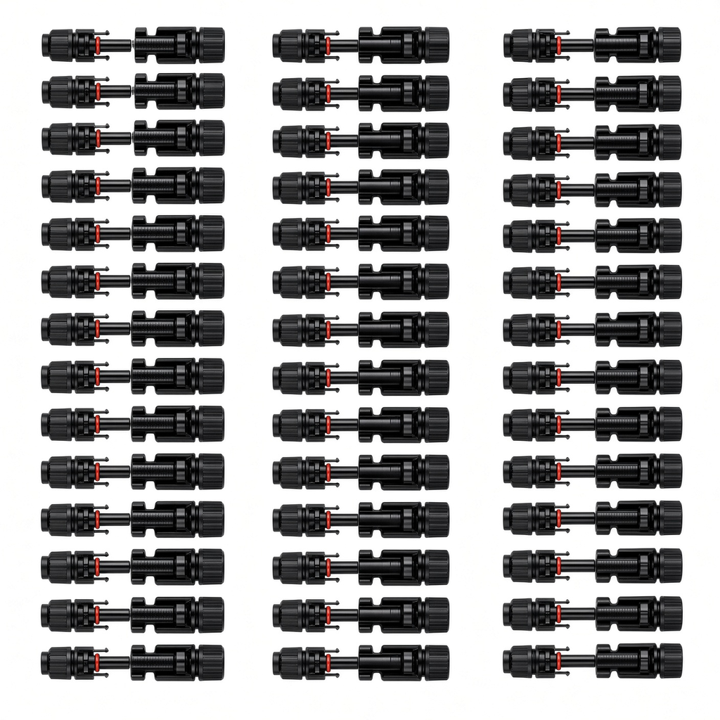 Conectores Solares MC4 Macho Hembra 40 Pares para Cable 2.5/4/6 mm² Panel Fotovoltaico