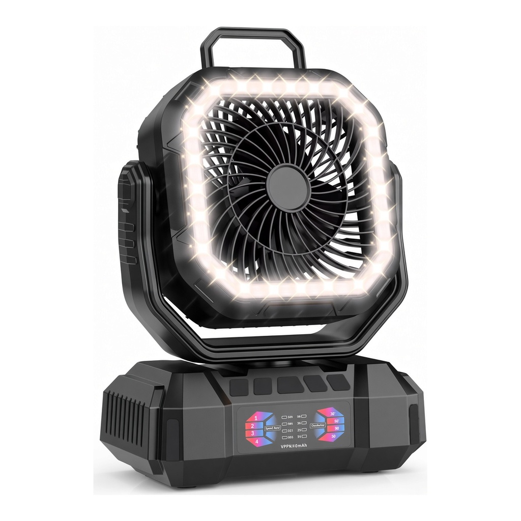 Ventilador portátil recargable 40000mAh con luz LED