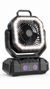 Ventilador Portátil Camping 40000mAh Recargable USB con Luz LED Temporizador para Exterior y Hogar