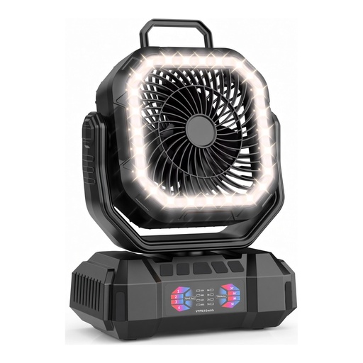 Ventilador portátil recargable 40000mAh con luz LED