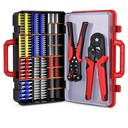 Kit Crimpadora de Cables Automática HSC8 6-6A con Pelacables 2000 Terminales y Tubos Termorretráctiles