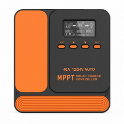 Controlador de Carga Solar MPPT 40A 12V/24V Auto Pantalla LCD Compatible Litio y Plomo-Ácido