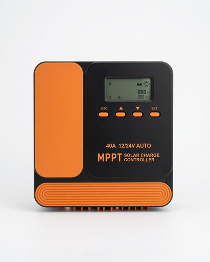 Controlador de Carga Solar MPPT 40A 12/24V Auto – Pantalla LCD, 99% Eficiencia, Compatible con Plomo-Ácido, Litio y LiFePO4 para Sistemas Off-Grid y RV
