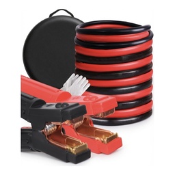 Cables de Arranque Calibre 0 de 20 Pies 1000A – Kit Completo con Estuche y Guantes para Autos y Camiones Diésel