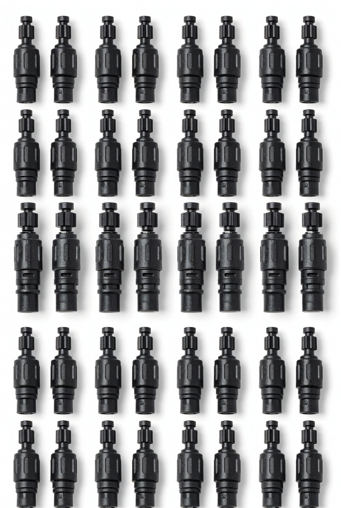 50 Pares de Conectores MC4 para Paneles Solares – Macho y Hembra, Conexión Rápida Plug & Play, Impermeables IP67 para Sistemas Solares, RV y Off-Grid