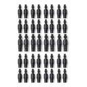 50 Pares de Conectores MC4 para Paneles Solares – Macho y Hembra, Conexión Rápida Plug & Play, Impermeables IP67 para Sistemas Solares, RV y Off-Grid
