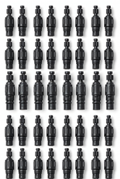50 Pares de Conectores MC4 para Paneles Solares – Macho y Hembra, Conexión Rápida Plug & Play, Impermeables IP67 para Sistemas Solares, RV y Off-Grid