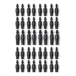 50 Pares de Conectores MC4 para Paneles Solares – Macho y Hembra, Conexión Rápida Plug & Play, Impermeables IP67 para Sistemas Solares, RV y Off-Grid