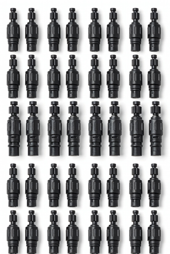 50 Pares de Conectores MC4 para Paneles Solares – Macho y Hembra, Conexión Rápida Plug & Play, Impermeables IP67 para Sistemas Solares, RV y Off-Grid