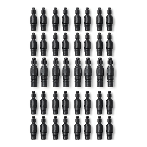 50 Pares de Conectores MC4 para Paneles Solares – Macho y Hembra, Conexión Rápida Plug & Play, Impermeables IP67 para Sistemas Solares, RV y Off-Grid
