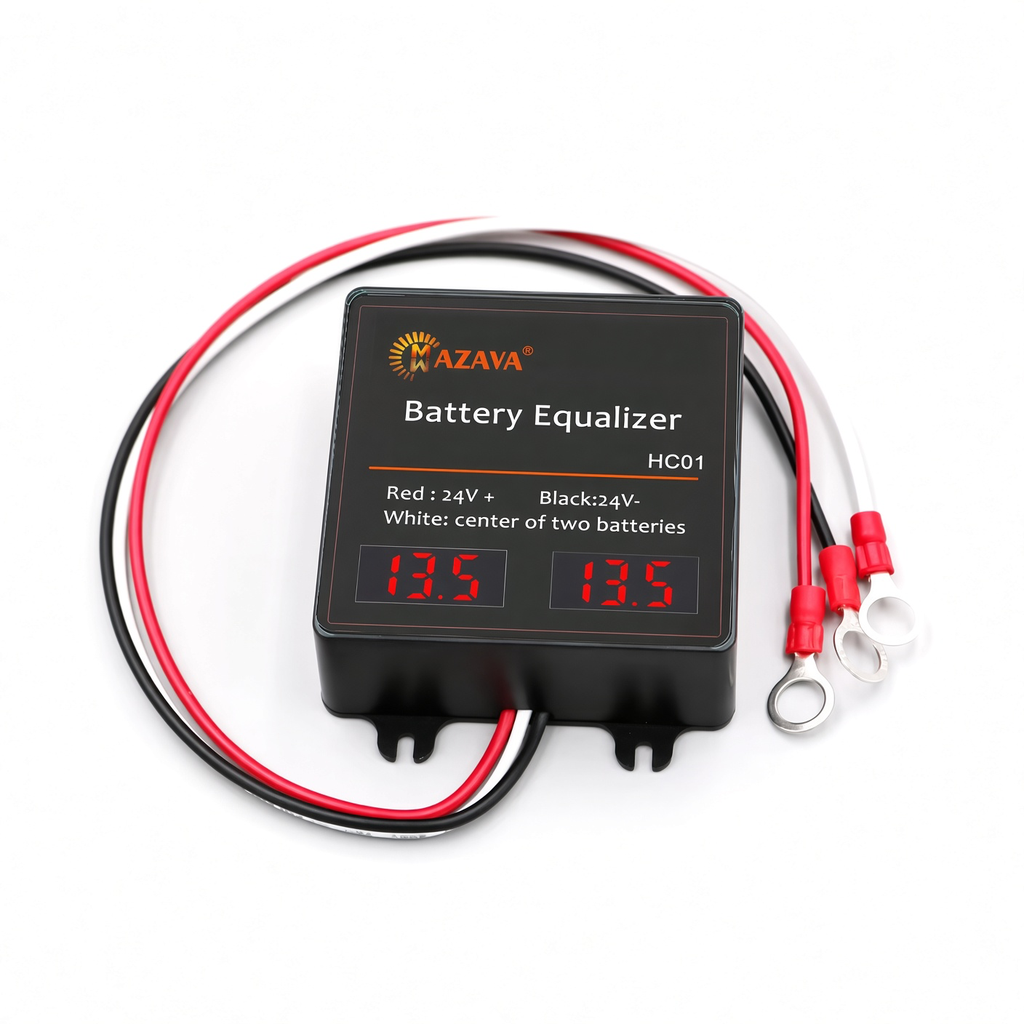 Ecualizador de Batería MAZAVA HC01 para 2x12V 24V Balanceador de Voltaje con Display LED