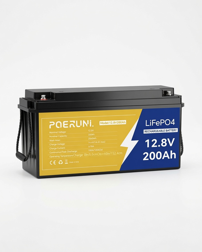Batería Smart Lifepo4 de 12V 200Ah con BMS de 200A, Celdas de Grado A+ Superior, Más de 15000 Ciclos, Batería de Golf Cart de Alto Rendimiento, Protección Avanzada contra la Temperatura, Energía Estable para Motor de Curriculo, Marina, RV, Sistema Solar y Vida Fuera de la Red
