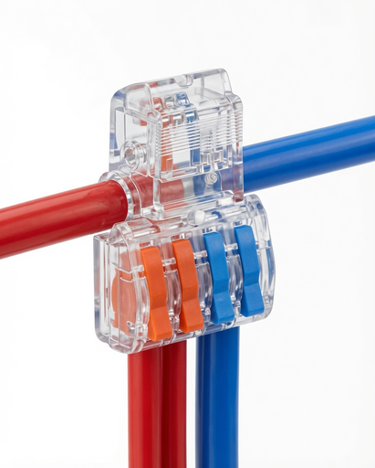 Conectores de Cable Eléctrico Tipo T Sin Pelar – Empalme Rápido de Rama Principal para LED, Cableado e Iluminación (1 Entrada 1 Salida)