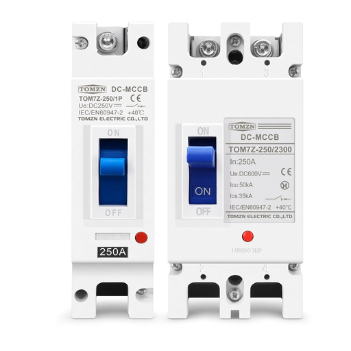 Interruptor Magnetotérmico 2P DC MCCB TOMZN 125A Protección Solar FV