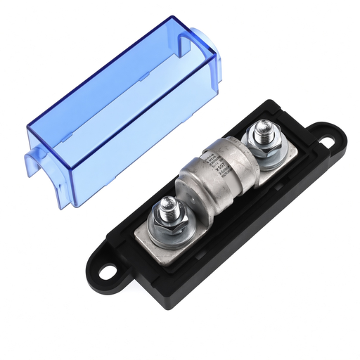Fusible Clase T con Bloque 150A 150V/250V DC para Inversores y Alta Potencia