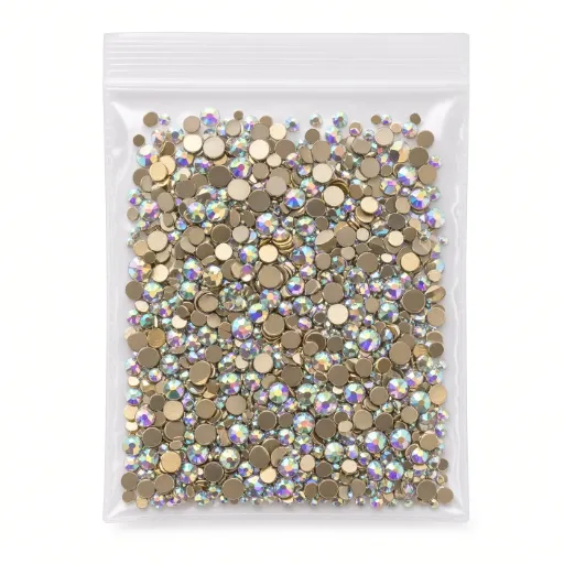 Sobre con 1440 Piezas de Piedras para Decoración de Uñas.