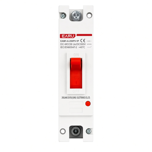 Interruptor Magnetotérmico DC MCCB EARU 1P 100A 300V Protección Solar FV