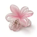 Pinza para el pelo con flor de hibisco rosa de 8,2 cm