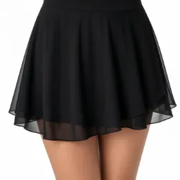 Falda deportiva casual de mujer de cintura alta, con malla.