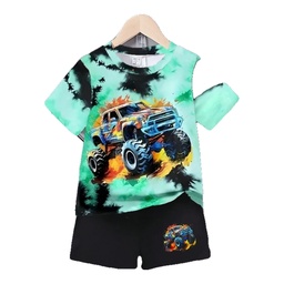Conjunto de niño: camiseta y short, Monster Trucks
