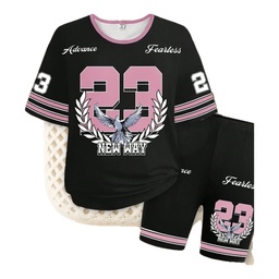 Conjunto de niña: camiseta y short deportivo