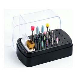 Organizador de 30 agujeros para brocas de uñas o pinceles