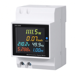 Medidor Digital DIN 6 en 1 D52-2066 Voltaje Corriente kWh Hz PF 100A