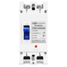 Interruptor Magnetotérmico 2P DC MCCB TOMZN 125A Protección Solar FV