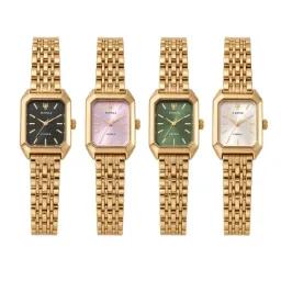 Reloj de cuarzo de mujer, números romanos, correa de acero